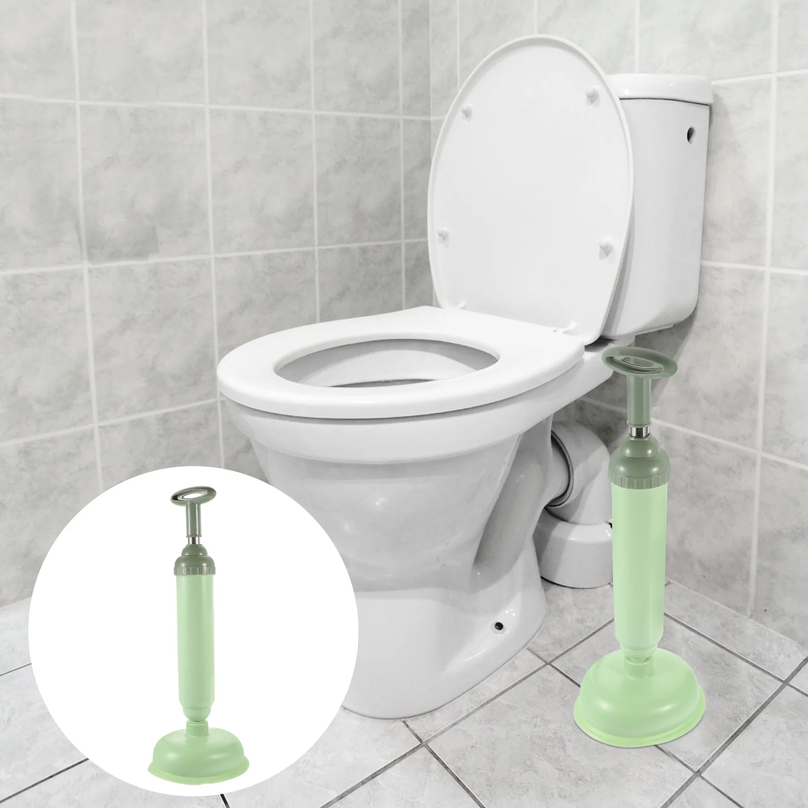 Toilet Unclog Bathroom Plunger Earth Tones Blockage Remover Home Clogging Pvc Suction Wand