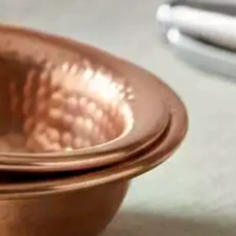 Nepalese Pure Copper Water Supply Bowl Handmade Small Auspicious Hammer Pattern Holy Water Bowl For Buddha Buddhist Supplies