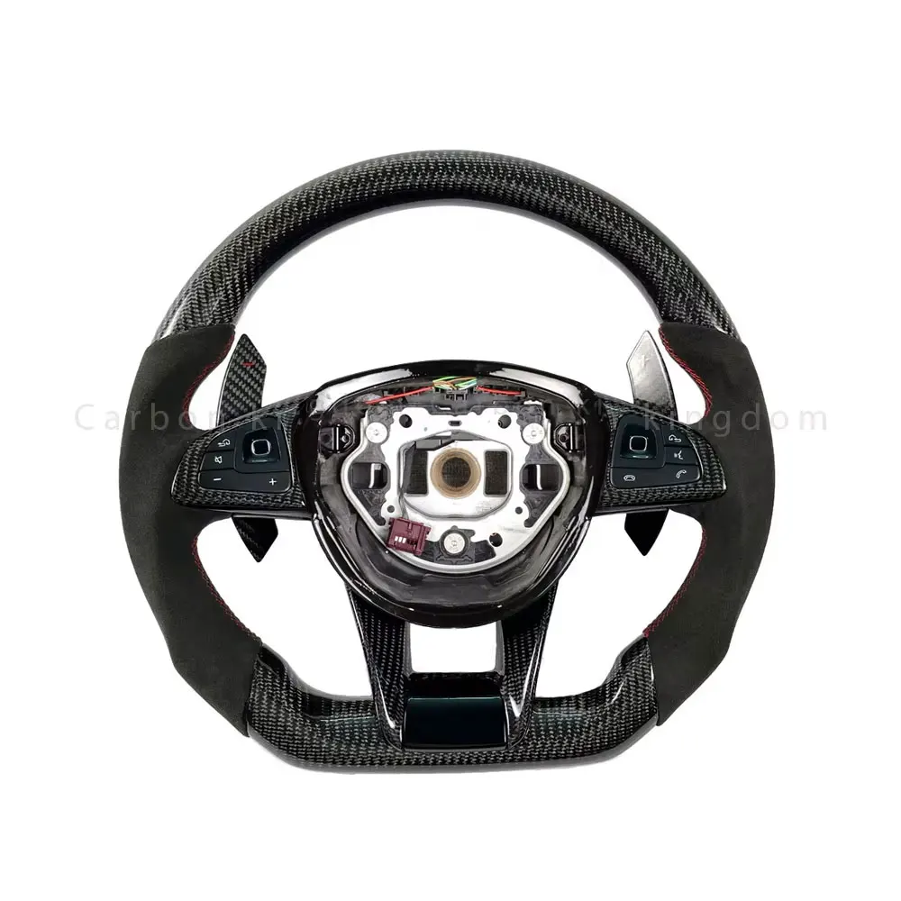 

Кожаное рулевое колесо FORCarbon Fiber подходит для Mercedes-bz C CLASS W204 C63 W212 W218 W205 W207 W172 SLK W222 C180 C63 GT S