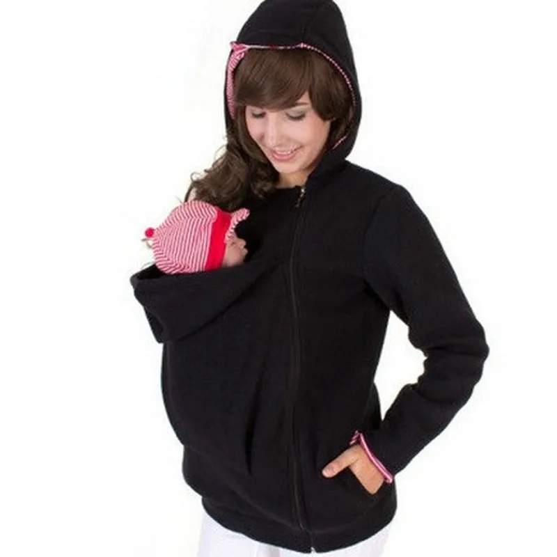 S-3XL Baby Carrier Jacket Kangaroo Hoodie Winter Maternity Hoody Outerwear Coat For Pregnant Women Carry Baby Pregnancy Clothing