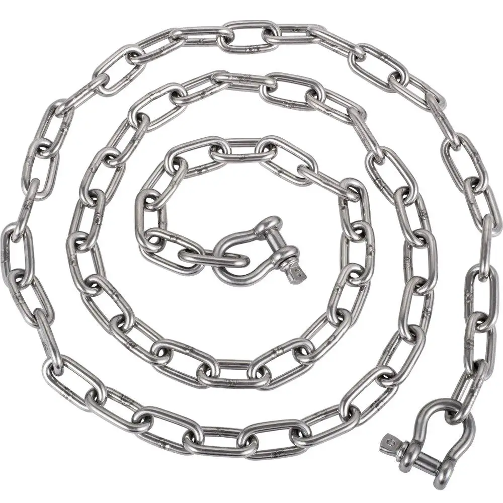 

Якорная цепь, 10 футов x 5/16 дюйма, цепь из нержавеющей стали 316, якорная цепь 3/8 дюйма, якорная цепь 7120lbs, разрывная нагрузка