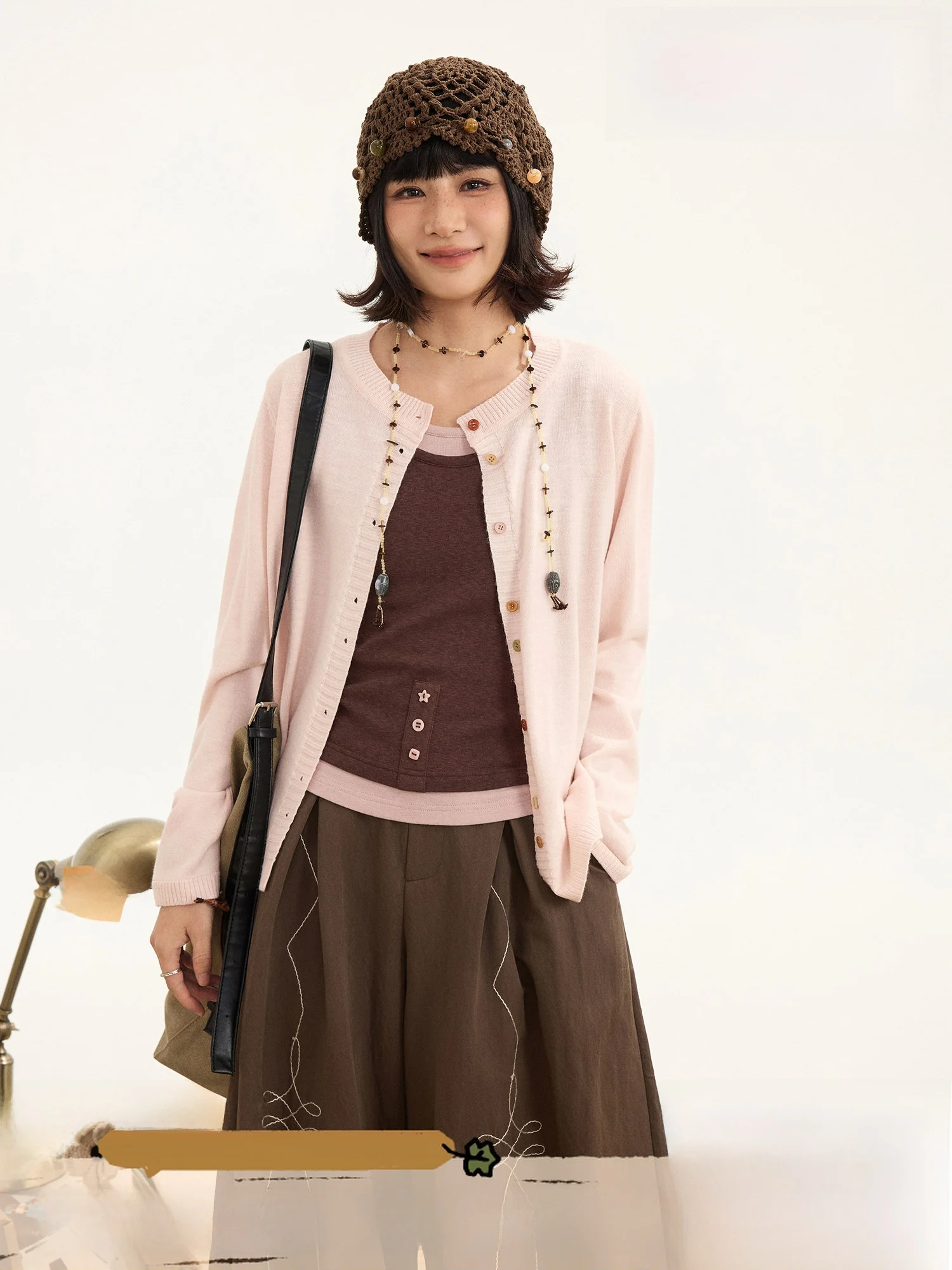 

Spring Vintage Linen Blend Women's Knitted Open Cardigan Comfortable Breathable Long Sve Sweater Casual Loose Fit Sle