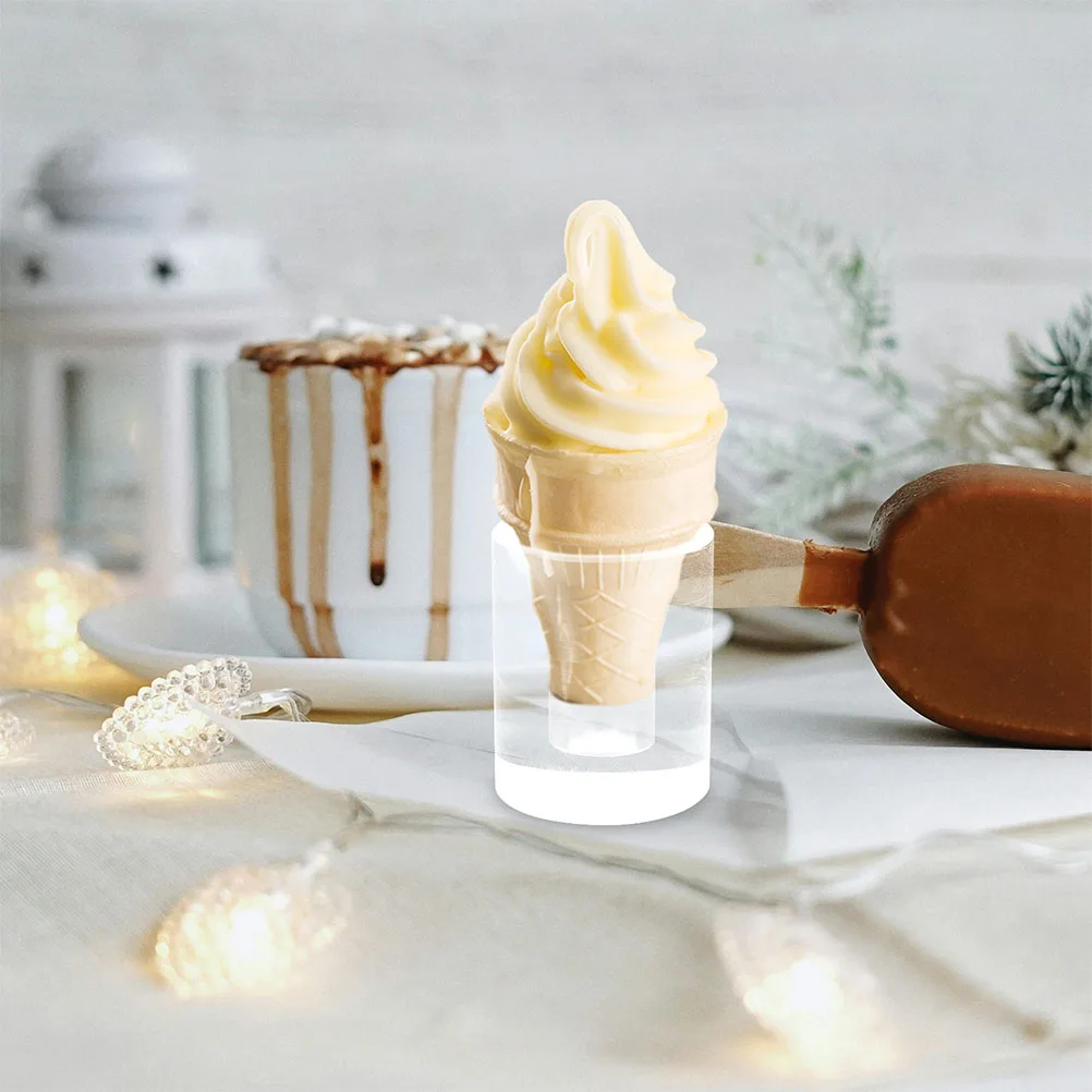 

2Pcs Sweet Cone Stand Clear Acrylic Display Rack Dessert Table Transparent Case Multifunctional Home Commercial Use