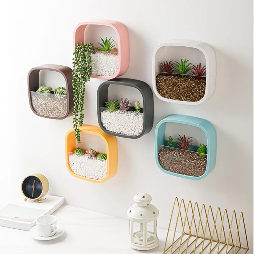 DIY Decorative Plant Hanger Flower Pot Wall Hanging Succulent Planter Vase Vertical Flower Pots Garden Haning Planter Home Decor