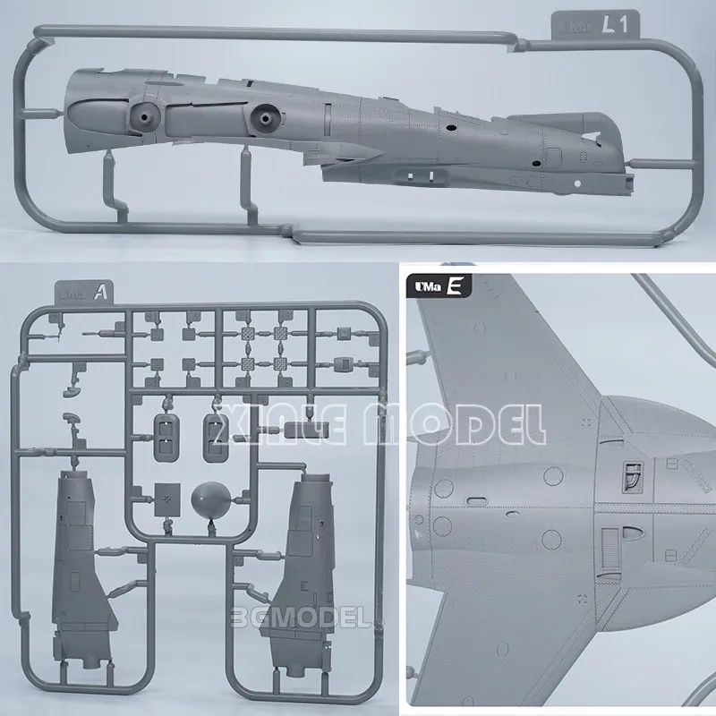 UMa Kit de modelo de avión ensamblado de plástico D1003 Harrier II PLUS Fighter, Tiger Livery Edición limitada 1/48