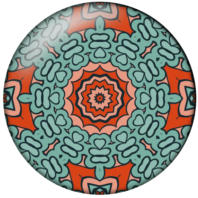 24pcs/lot Kaleidoscope Round Glass Cabochons 10mm 12mm 14mm 16mm 18mm 20mm 25mm DIY Jewelry Making Findings & Components H002