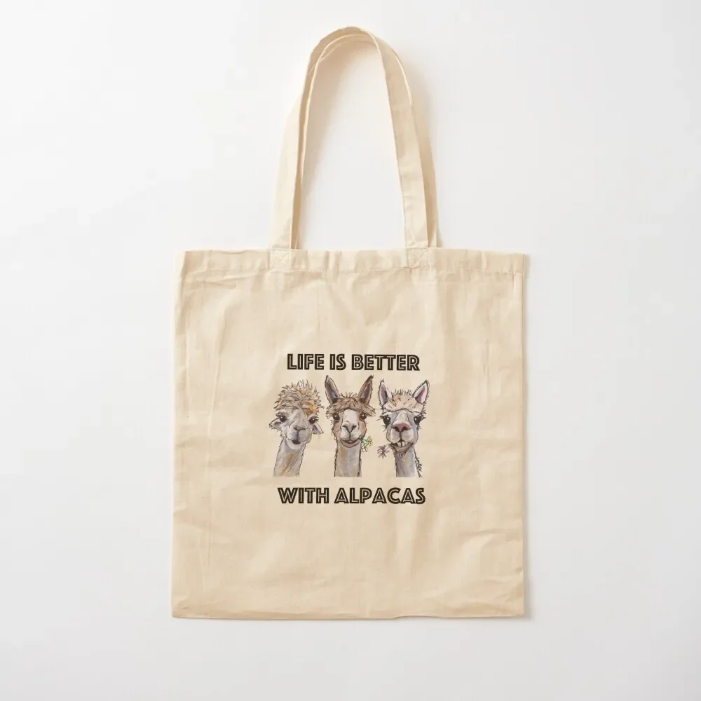 Life is Better with Alpacas Art, Alpaca Shirts and Alpaca Art Tote Bag Shopper bag Women's shopper Gift bags tote bag women