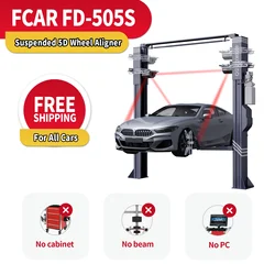 Fcar-Outils de réparation de voiture FD505S, Type suspendu, Portable, Système 11% er, Plusieurs langues, 5 caméras, Roue 11%, Machine