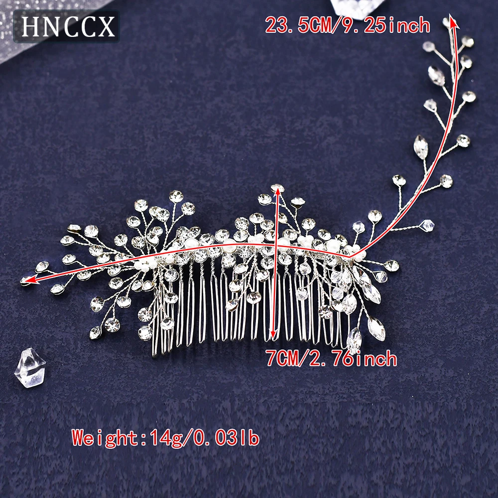 YouLaPan Свадебная расческа для невесты в минималистском стиле, плетение ручной работы со стразами, элегантные женские аксессуары для волос для банкета HP15