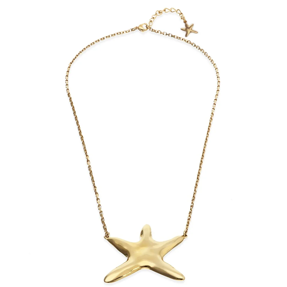 Cold Wind Bright Face Three Dimensional Sea Star Necklace, Versatile for Summer Beach Vacation - view 5