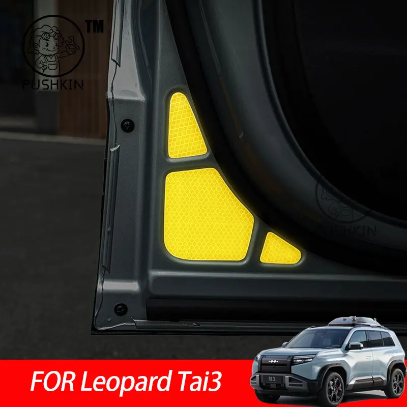 

For Leopard TAI 3 2025 car interior parts Anti rear collision warning sticker for front bumper of door accessories
