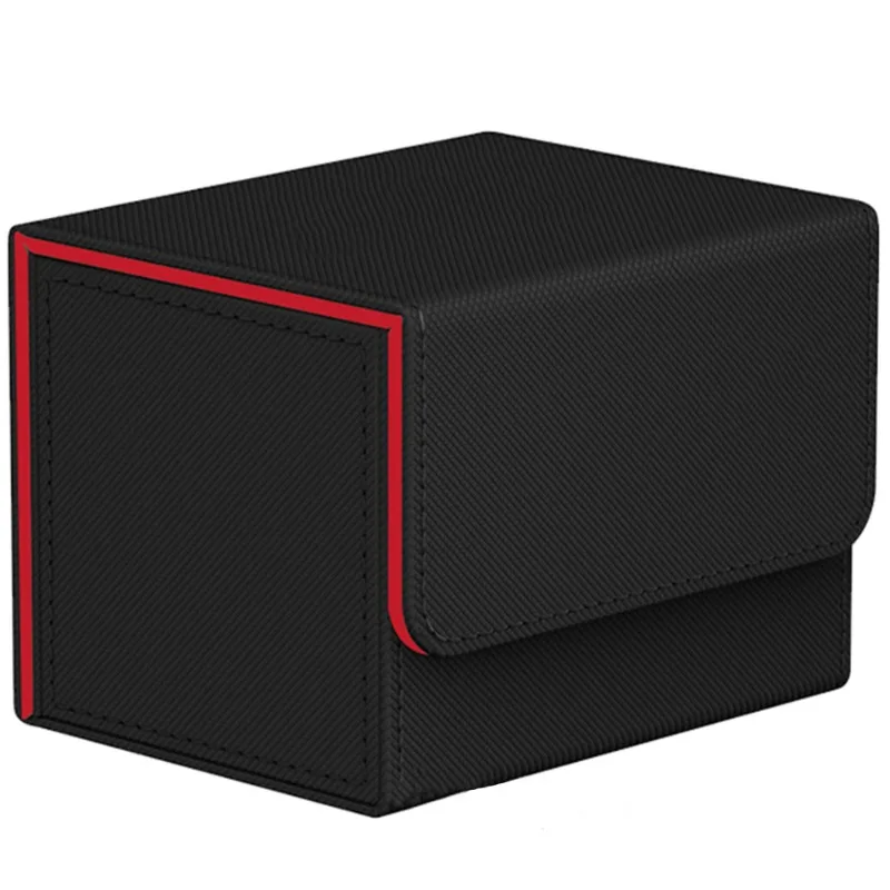 New Trend Solid Color 100+ Storage Box Trading Card PU Leather Commander Card Magnetic Sealing Box Star Hobby Magic Game Card