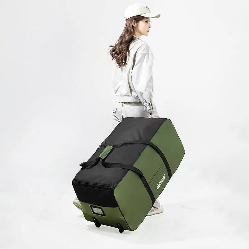 Foldable Wheel Bags Luggages Storage Bag with Wheels Large Capacity Carry On Luggage Carrier Expandable Trolley Suitcase