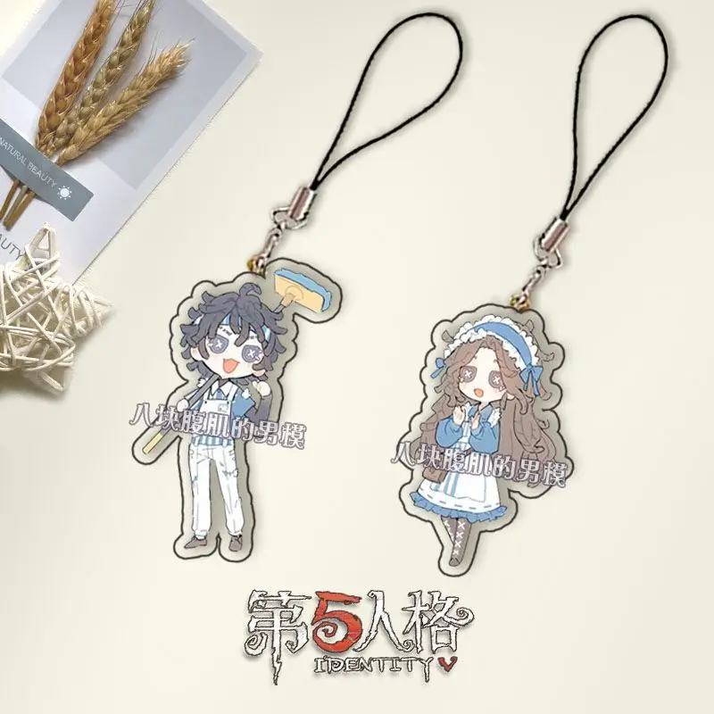 Emil Patient Ada Mesmer Psychologist Anime Identity V Cosplay Acrylic Cell Phone Pendant Bag Keyring Car Knapsack Keychain Gift