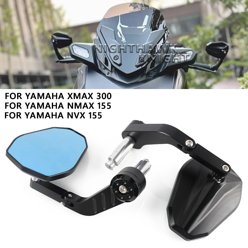 

New Motorcycle Accessories CNC Rearview Mirror For YAMAHA X-MAX 300 XMAX300 N-MAX NMAX 155 NVX155 Handle Bar End Foldable Mirror