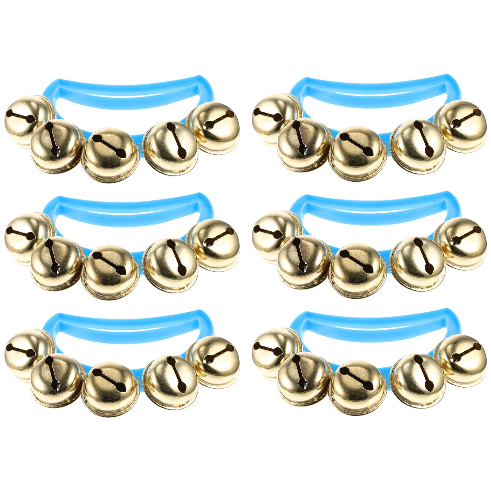 

6pcs Handheld Bell Portable Percussion Instrument For Music Training Party Games Hand Shaking Bells Musical