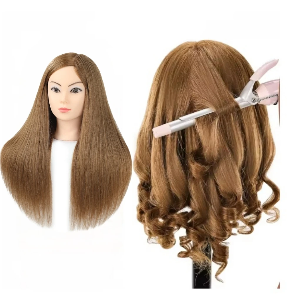 

Манекен-голова с 90% натуральными волосами для парикмахеров и косметологов, для обучения и практики укладки