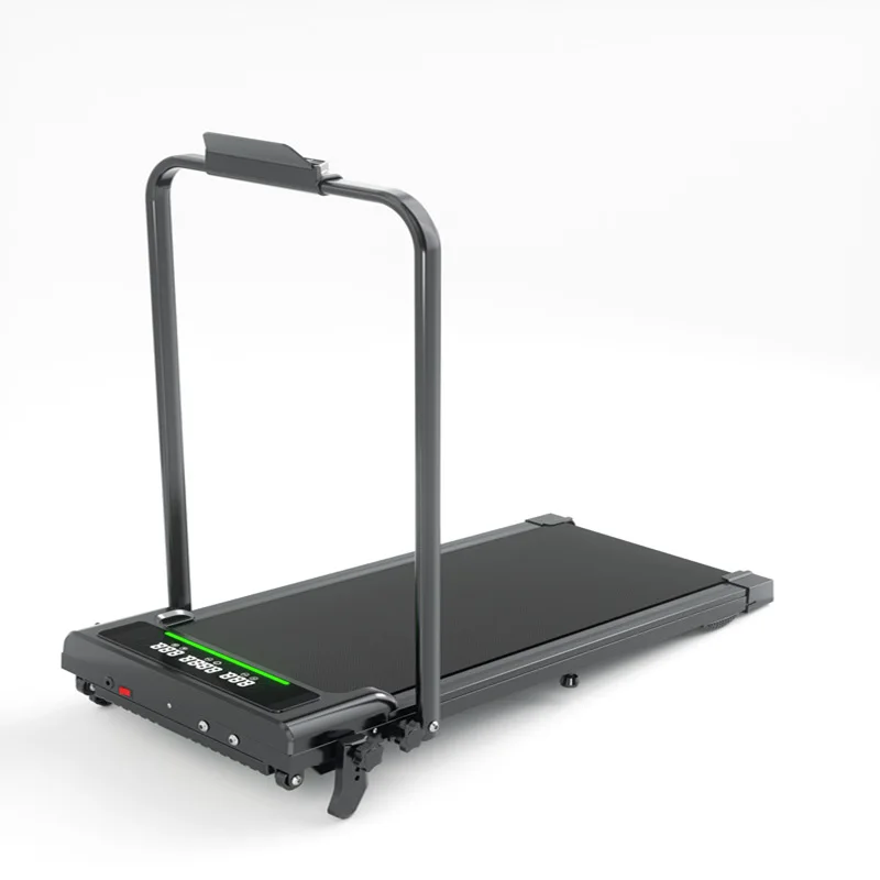 

Беговая дорожка с подлокотниками, бытовая маленькая складная ультра-тихая мини-тренажер для фитнеса и ходьбы в помещении