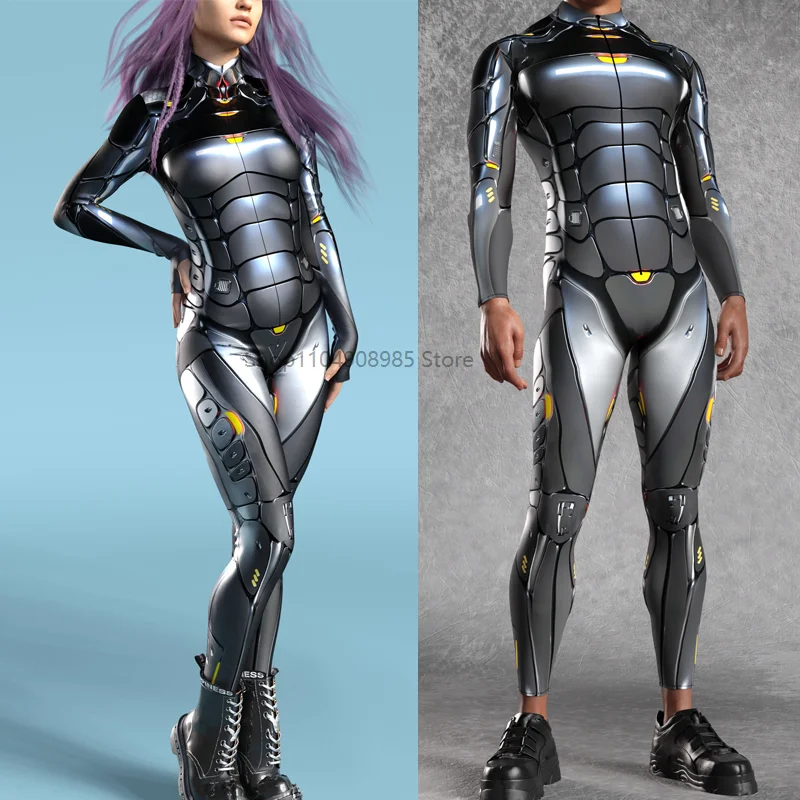 

AP1 Justice Bot Black Costume Mecha 3d Print Catsuit Adult Men Zipper Jumpsuit Bodysuit Game Party Female Cosplay Outfit 2025