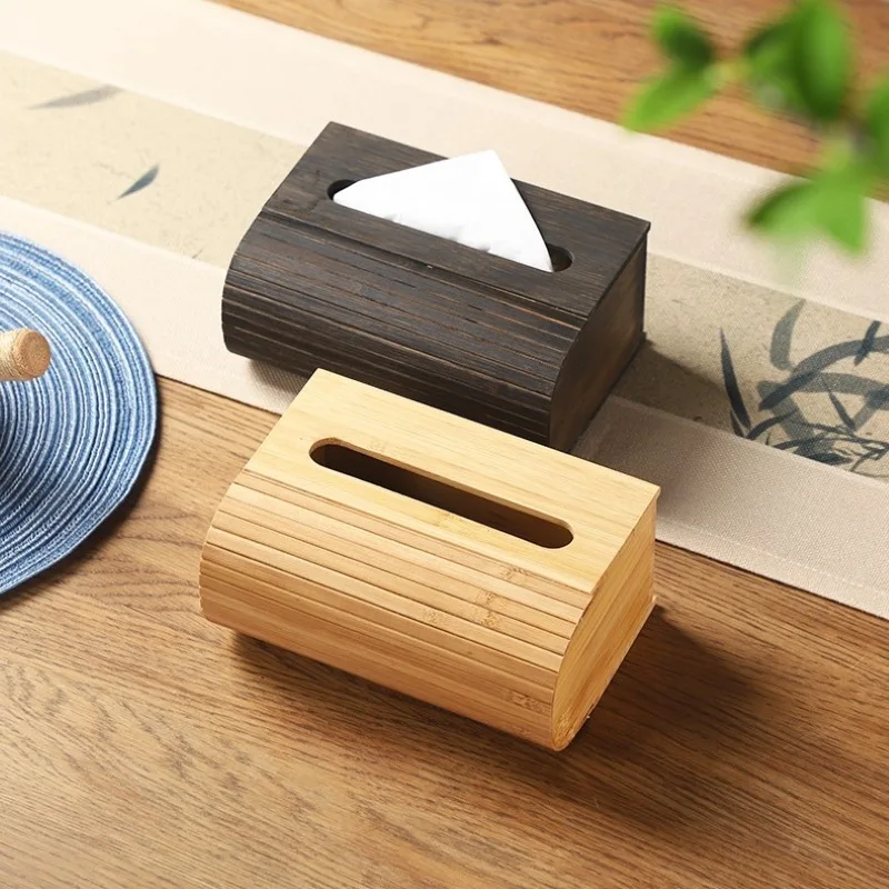 

Китайская бамбуковая коробка для салфеток, креативные украшения для гостиной и кабинета, обеденный стол, салфетки для хранения, бумажные коробки для дома