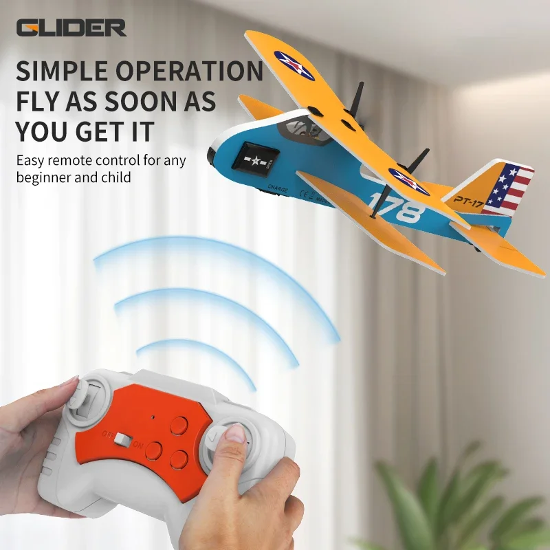 เครื่องบินบังคับวิทยุ KF801 รุ่น Stunts Plane 2.4G เครื่องร่อนบังคับวิทยุ ของเล่นเครื่องบินบังคับสำหรับเด็ก
