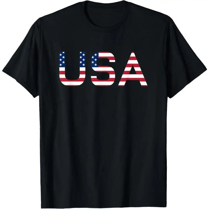 

Graphic Print Shirts USA Patriotic American Flag 4th Of July Independence Day T-Shirt For Women Cotton Short Sleeve Tee