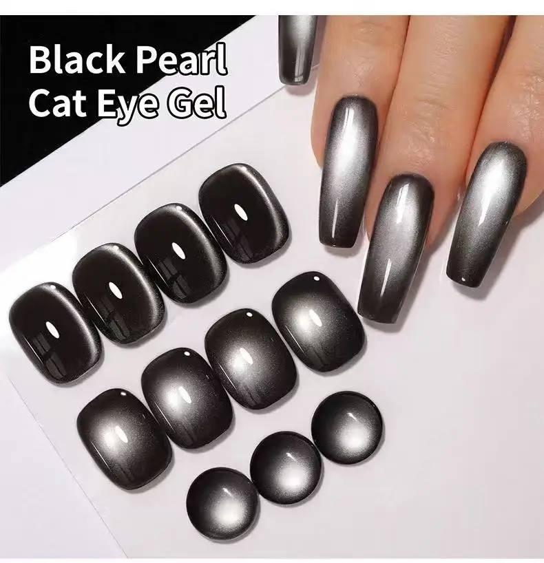 Esmalte de uñas de Gel magnético con cuentas de vidrio brillante, barniz de Gel UV semipermanente para remojar, decoración de Halloween y Navidad, 15ml