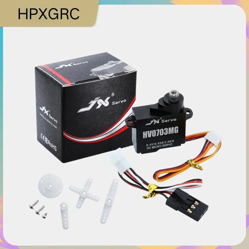 

JX PDI-HV0703MG Micro Servo 3KG Digital, Coreless Motor with Full Aluminum Case for RC Cars Helicopter Crawler