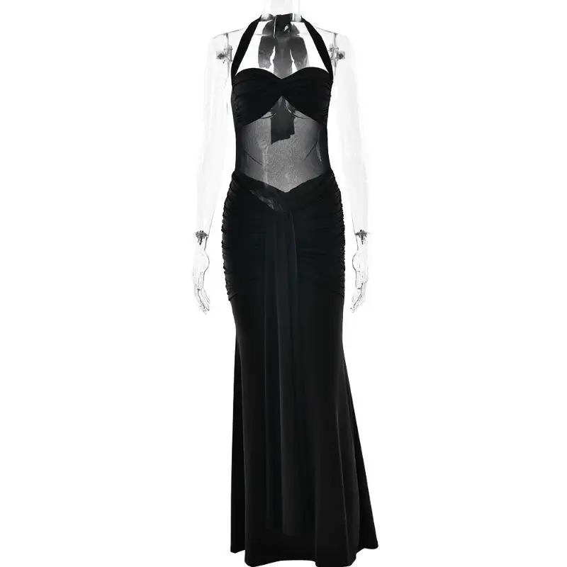 2025 New Sle Long Dr with Netie Tulle Splice Drifting Ribbon Ball Gown Sle Women's Dr Ele Ci Walk Outfit