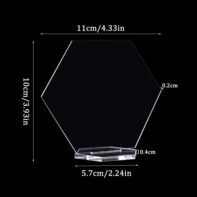 5/10 sztuk przezroczysty sześciokątny akrylowy znak na stół puste DIY numery stołów na stojak weselny wydarzenia imprezy ozdoby na środek stołu