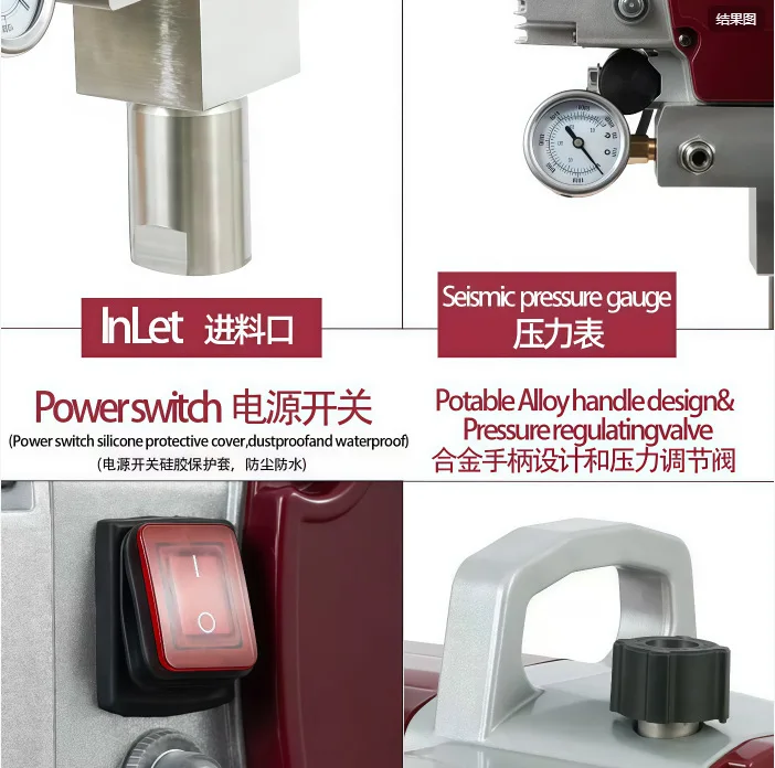 450 Electric Airless Paint Sprayer High Pressure Latex Paint Spray Machine For Indoor Outdoor Wall Decoration - view 4