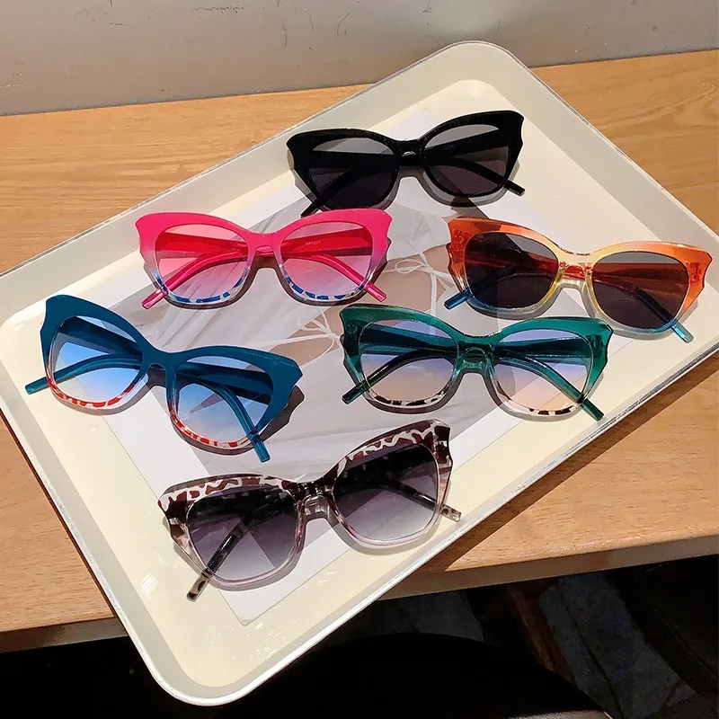 Cat Eye Vintage Sunglasses Women Brand Designer Fashion Gradient Sun Glasses Female Irregular Candy Colors Oculos De Sol image 6