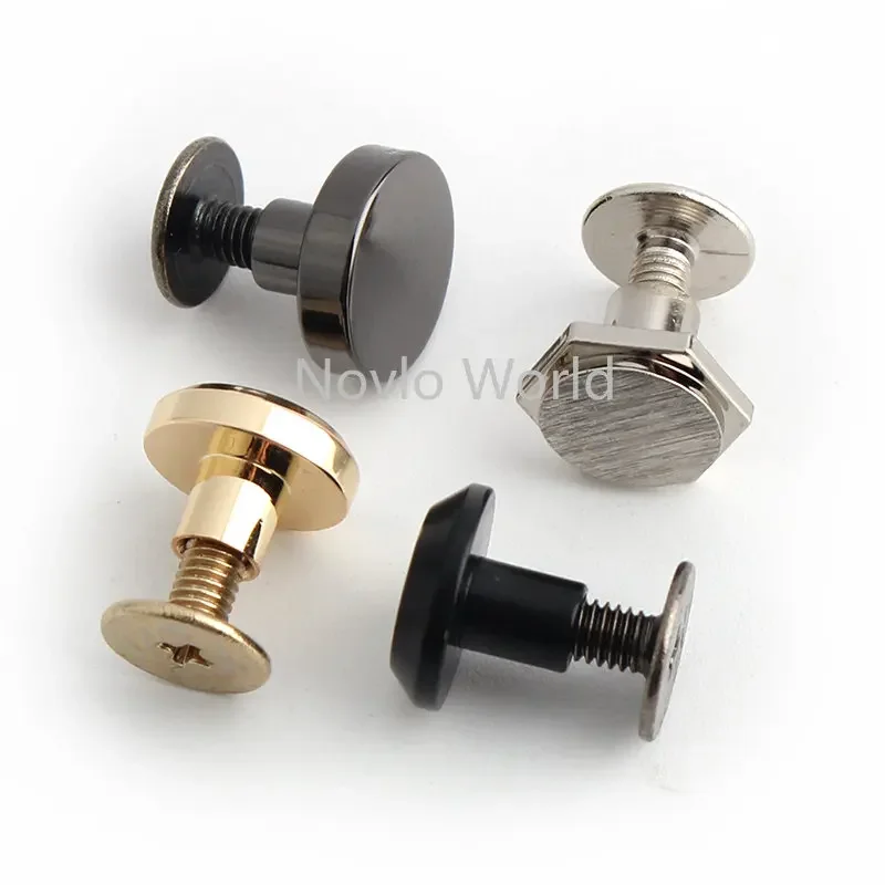 Solid Nail Metal Screw Back Rivets For Shoes Handbag Wallet Bags Belt Strap Garment Feet Bottom Decoration Hardware Accessories