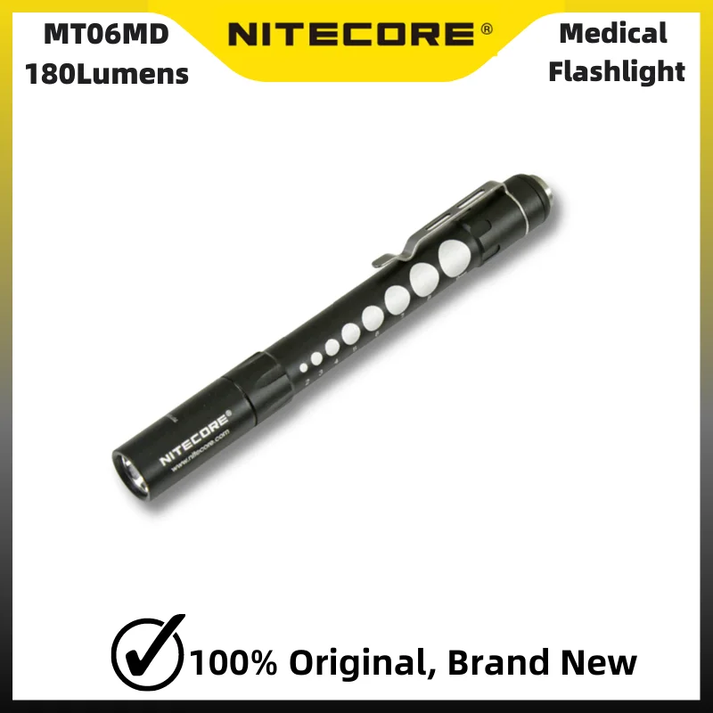 

NITECORE MT06MD Purpose-designed Medical Inspection Light 180Lumens Power By 2* AAA batteries LED Flashlight