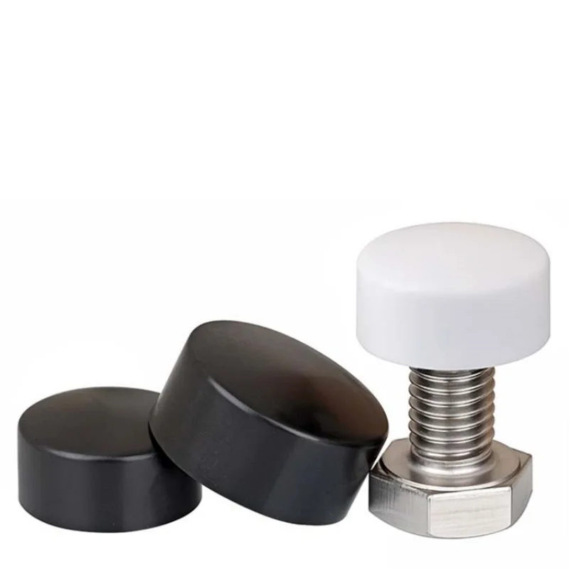 Hexagon Socket Nut Protective Cap Flat Head PE Plastic Protective Cap Hexagonal Screw Protective Cover M4 M5 M6 M8 M10 M12~M30
