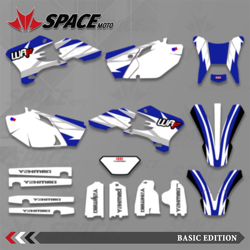 Spazio per YAMAHA WRF250 WRF450 2003 2004 2005 2006 decalcomanie grafiche complete kit adesivi per WRF 250 WRF 450 2003-2006