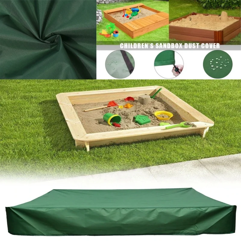 

Sand Pit Rain Cover Children's Swimming Pool Dust Cover Green Oxford Sturdy And Durable Waterproof Cover