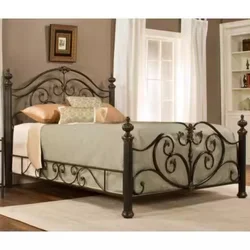 Retro wrought iron bed reinforced thickened double bed 1.8 meters 1.5 meters 1.2 meters single bed, European princess bed