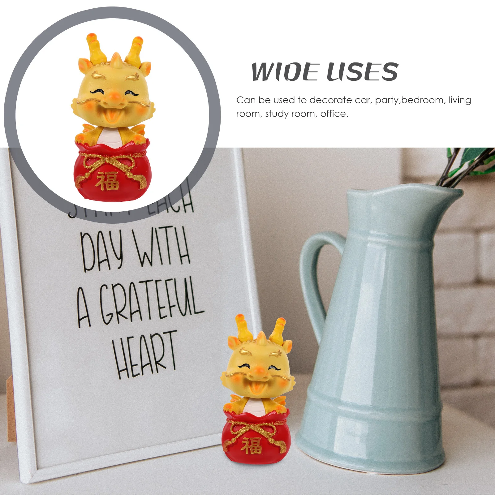 

Cute Dragon Resin Decoration Tiny Desktop Ornament for Home Office Desk Zodiac Animal Decorative Figure Dragon Statue