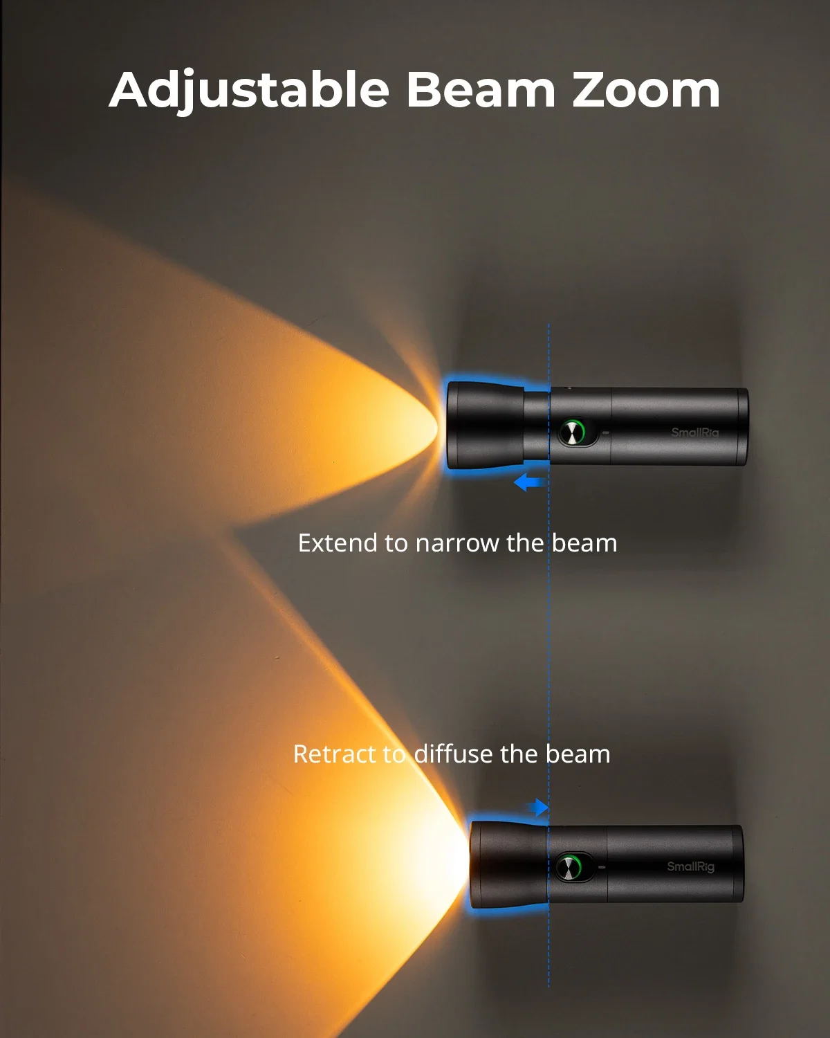 SmallRig RF 10C RGB LED Photography Flashlight 7500mAh 4 Colors Fill Ambient Light w 20 Patterned Light Filters Video Spotlight