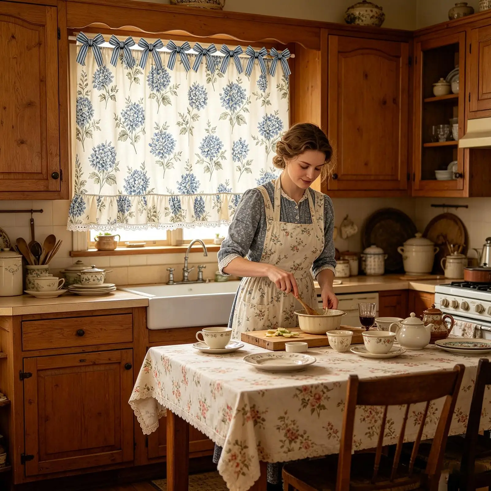 

Oven Skirt Handmade Rustic Elegant Decorative Cover Oven Skirt Curtains For Door For Farmhouse Country Cottage Home Indoor Farm