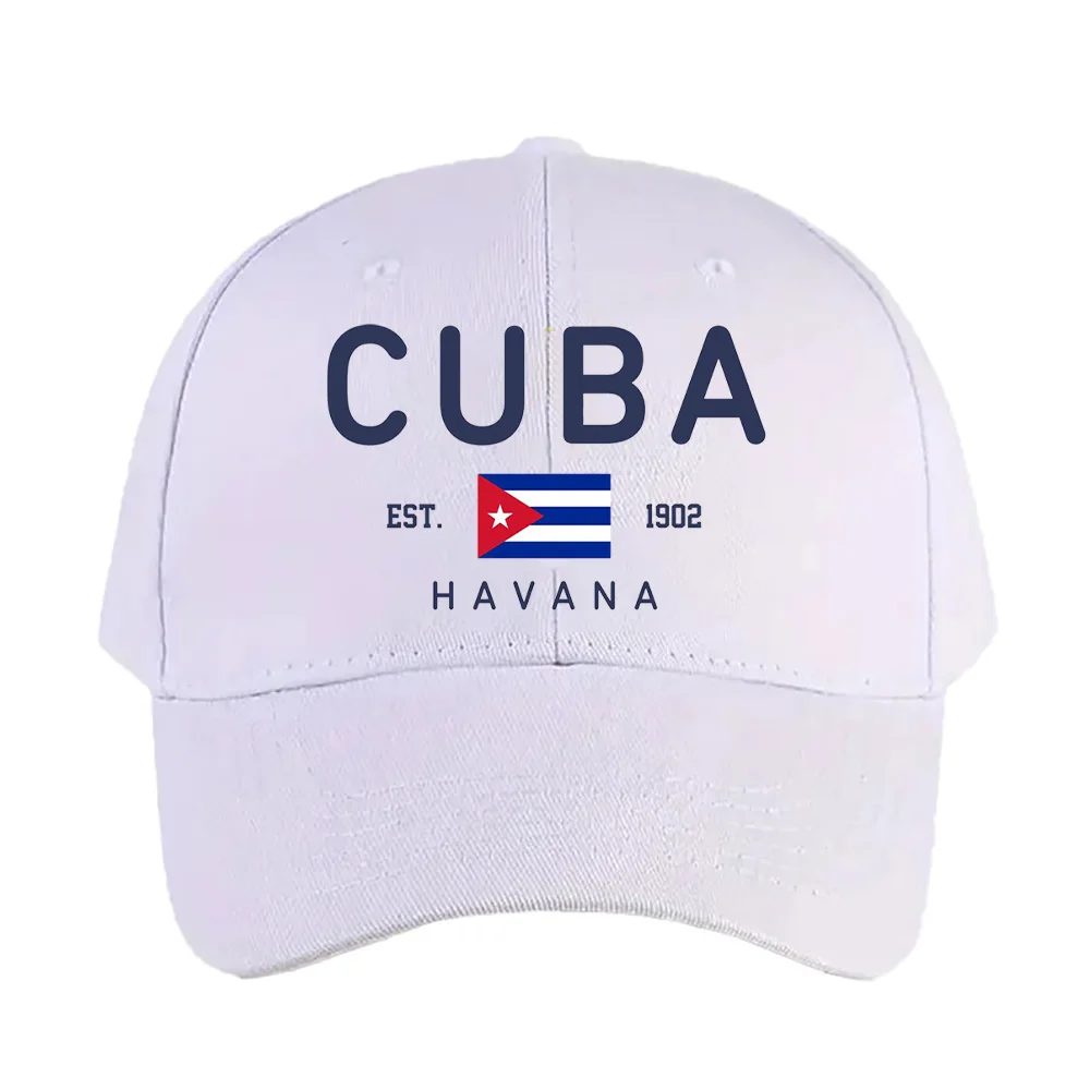 Cuba Havana Cap Sommer-Baseballmütze für Damen und Herren, verstellbar mit gebogenem Schirm, Entenschnabelkappe, Sonnenschutz