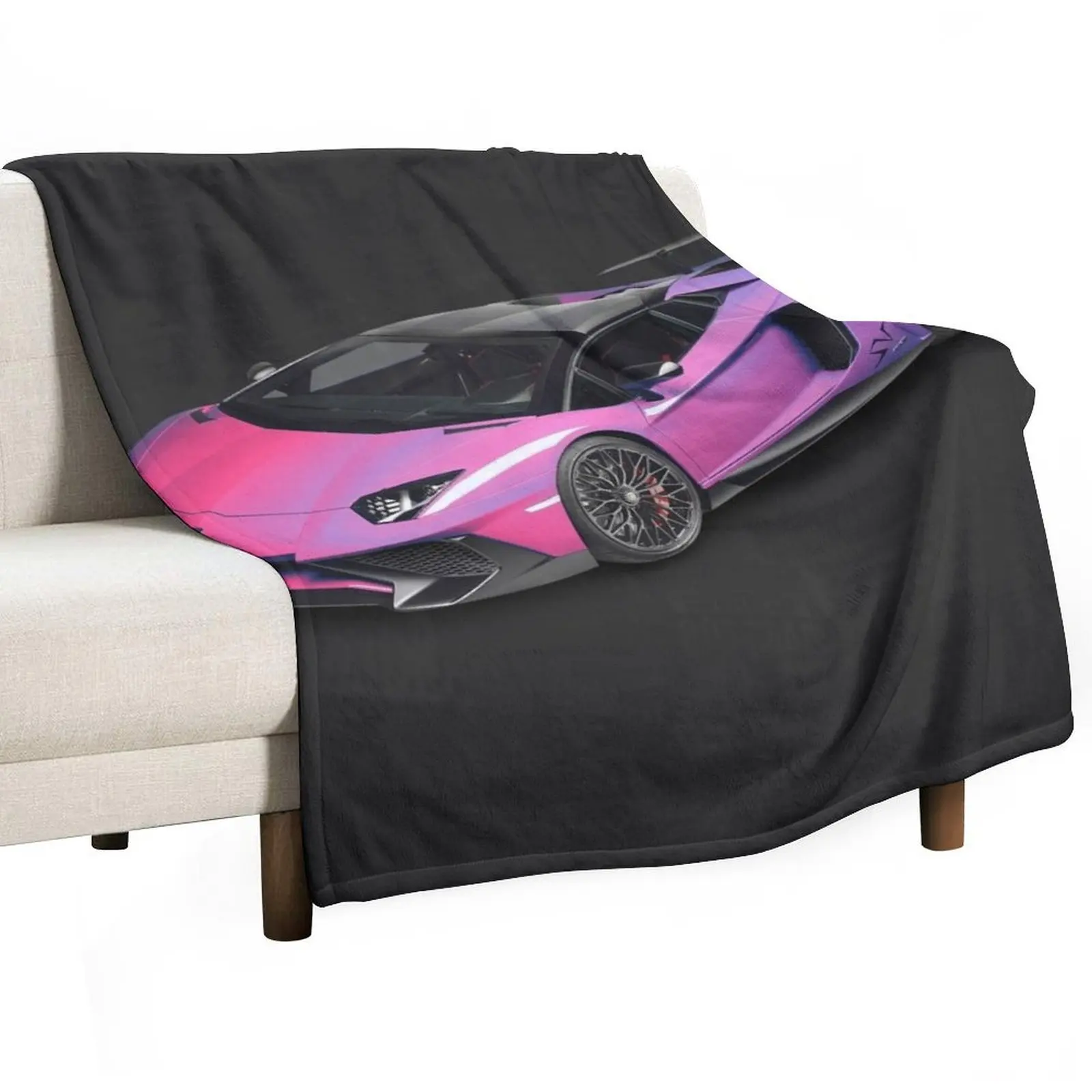 Iridescent Lamborghini Aventador SVJ Throw Blanket Weighted Custom Decoratives Tourist Blankets