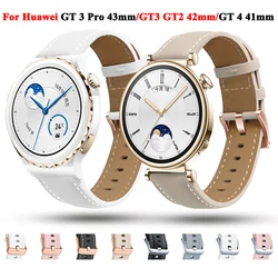 18/20mm Wide Leather Watch Strap For Huawei Watch GT 3 Pro 43mm/GT 4 41mm Wristband Bracelet Band For Huawei Watch GT3 GT2 42mm