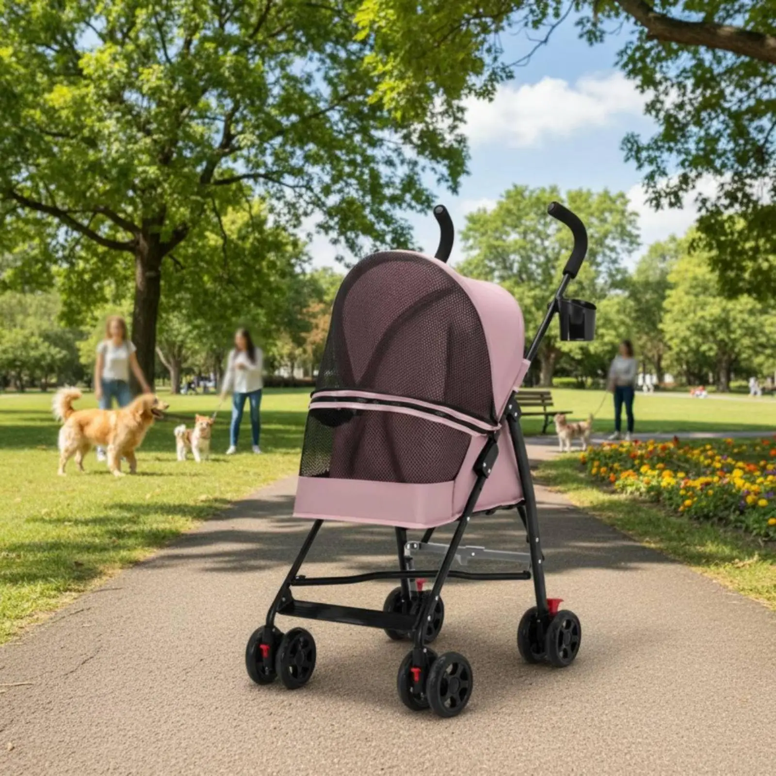 Foldable Carrier Lightweight Pet Dog Buggy Small Dog Stroller Cushion Travel Enclosure for Puppy Outings Foldable Carrier Lightweight Pet Dog Buggy Small Dog Stroller Cushion Travel Enclosure for Puppy Outings