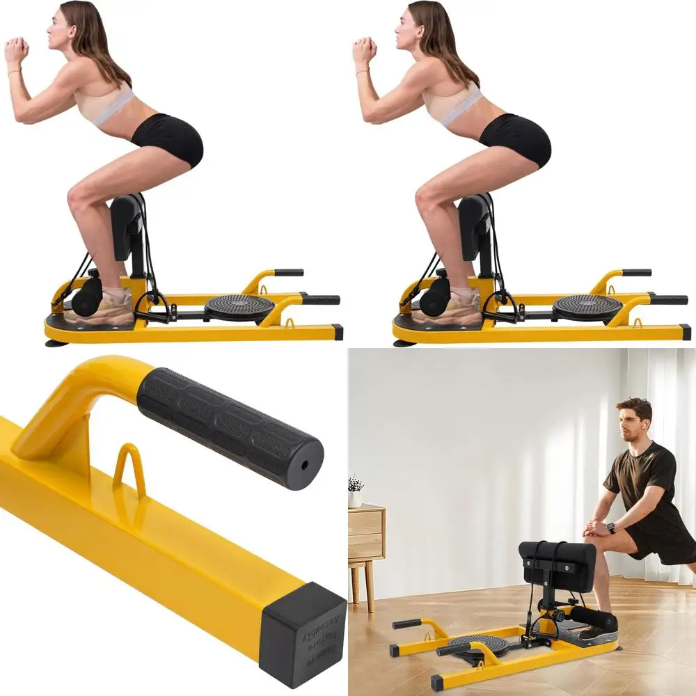 

Squat Machine, Multifunctional Deep Sissy Squat Bench for Squats Band Squats Hyperextension Side Extension Forward Lunge Sit-Ups