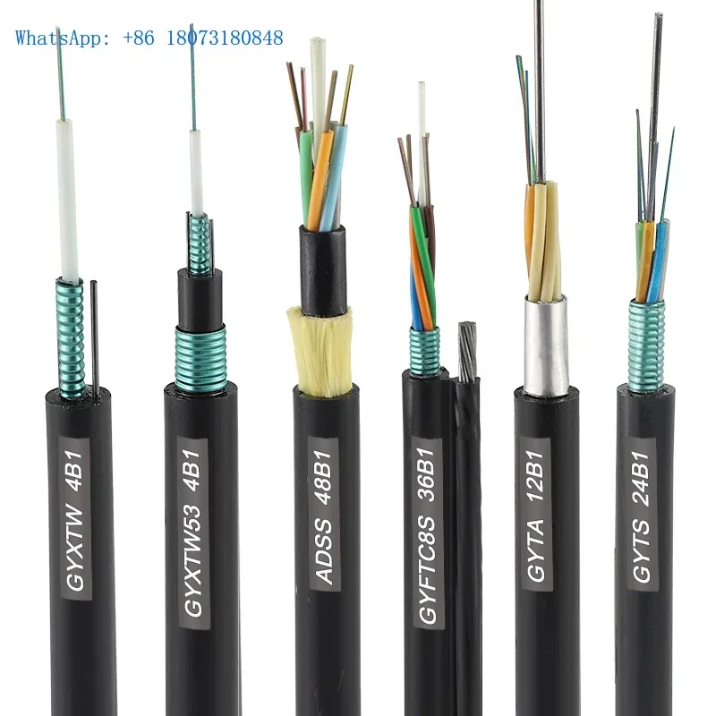 ADSS GYTA GYTS GYXTW GYFTC8S 4 8 12 24 48 96 144 288 Core Fiber Optic Cable, Outdoor Optical Fiber Cable