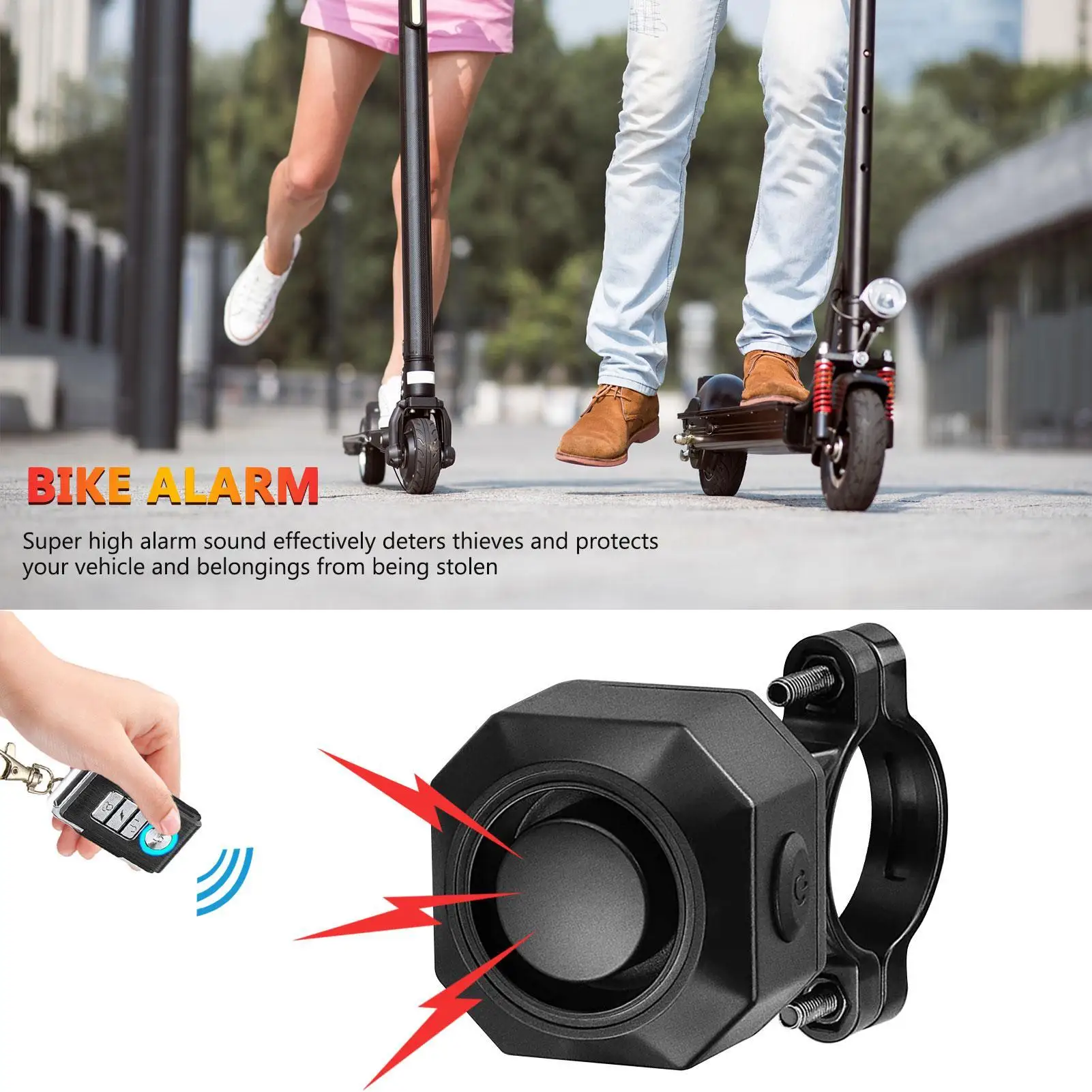 Bicycle Alarm Wireless Motion Sensor Waterproof Cycling Security System Bicycle Security Anti Theft System For Scooter