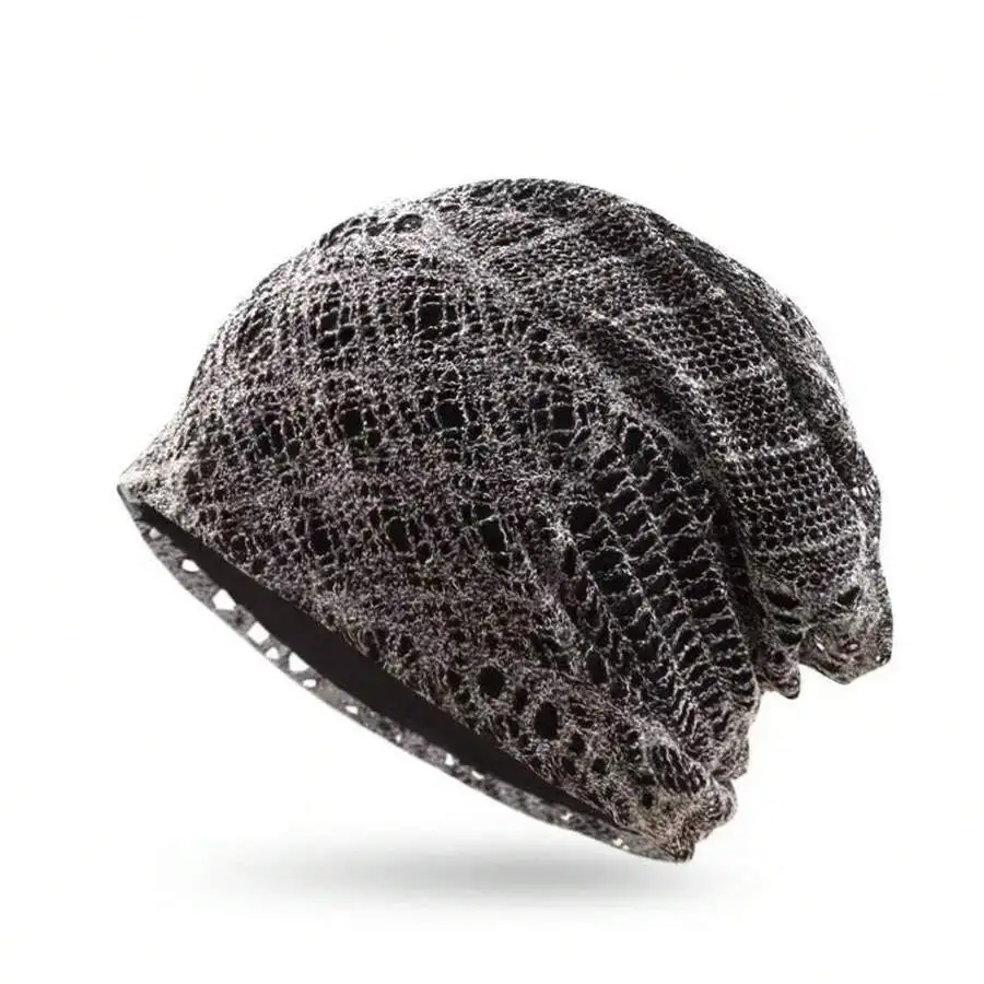 Vintage Hollow Pattern Octagonal Beanie Hat