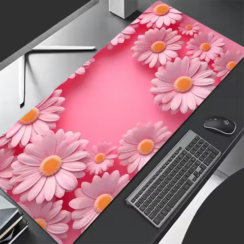 Pink Flowers Mouse Pad Gaming Accessories PC Gamer Xxl Computer Desk Mat Laptop Varmilo Keyboard Mousepad Fashion Gifts
